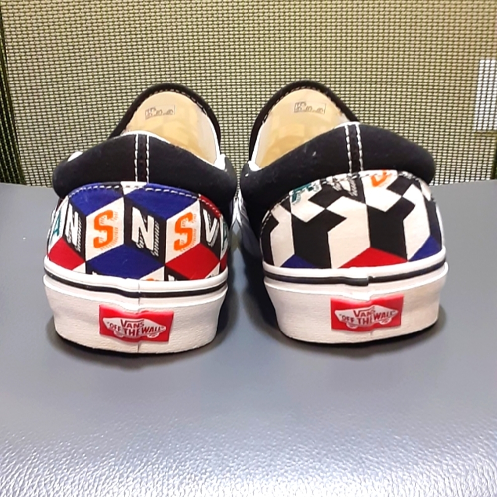 Vans Men's Slip on Multi Color Checkered Shoes (Size 11.5) - Picture 15 of 15